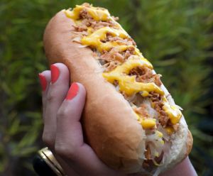 ‘Hot dogs’ de mesa y mantel