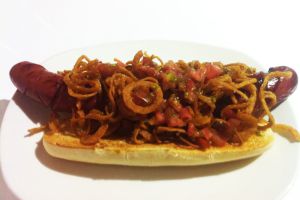 ‘Hot dogs’ de mesa y mantel