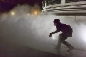 La noche en blanco en la plaza de la República de París.