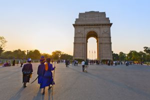 Sijs ante la India Gate, en Nueva Delhi. Sijs ante la India Gate, en Nueva Delhi.