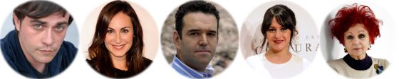 De izquierda a derecha, Peris Romano, Ana Milán, Jesús Encinar, Pepa Rus y Juana de Aizpuru.