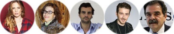 De izquierda a derecha, Arancha Martí, Nerea Calvillo, Fernando Lemoniez, Víctor Clavijo y José A. Martínez.
