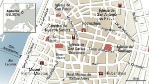 Mapa de Amberes.