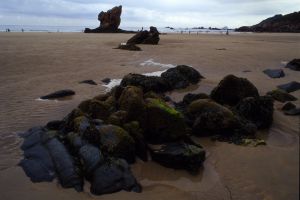 La playa de Aguilar (Asturias).