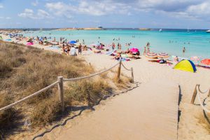 La playa de Ses Salines, en Ibiza.