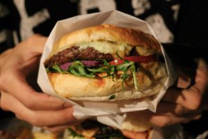 Hamburguesa de Brodburger, en Canberra.