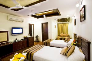 Habitación del hotel Parkland, en Nueva Delhi. Habitación del hotel Parkland, en Nueva Delhi.