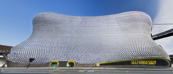 Panorámica de los almacenes Selfridges, en el centro de Birmingham.