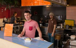 Cocina del puesto Yum bun.