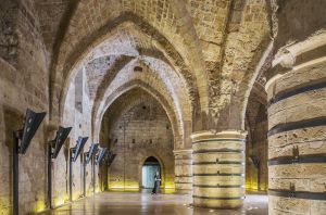 Interior de la ciudadela de Acre, levantada en la época de las cruzadas, en la bahía de Haifa.
