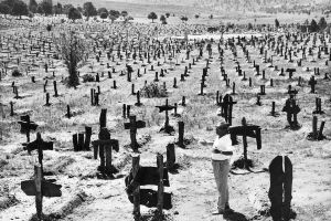 Cementerio de 'El bueno, el feo y el malo', en una foto tomada tras el rodaje, hace 50 años.