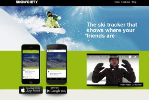La aplicación Snowciety.
