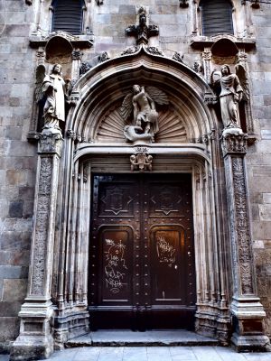 Reliquia gótica de la basílica de la Mercé, en Barcelona.