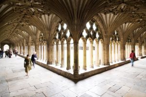 Claustro de la Catedral de Canterbury, en Reino Unido.