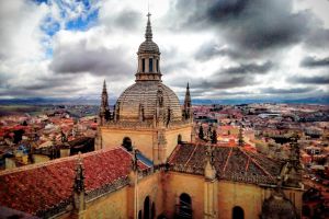 Vistas desde la torre de la Catedral de Segovia.