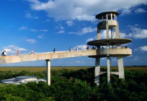 La torre de observación de Shark Valley, en los Everglades
