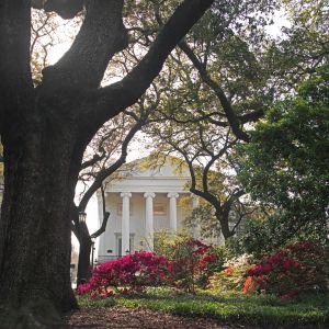 La iglesia episcopal de Cristo, de estilo neogriego, en Savannah.