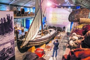Sala del Museo de la Pesca, en Palamós (Girona).