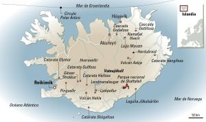 Mapa de Islandia