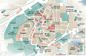 En Tallin, con la pintora del mazapán