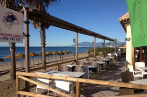 Vista desde el chiringuito Copacabana, en Marbella.