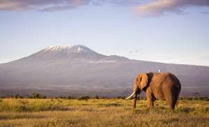 Perfil del monte Kilimanjaro, en Tanzania.