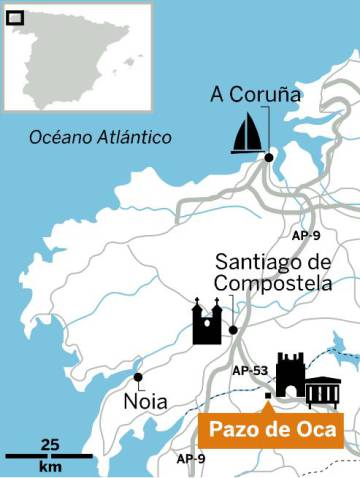 Pazo de Oca, laberinto de camelias