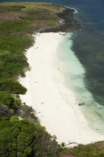 Vista aérea de Isla Iguana, en la península de Azuero (Panamá).