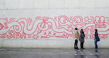Grafiti de Keith Haring en una ruta de Trip4real por Barcelona. Grafiti de Keith Haring en una ruta de Trip4real por Barcelona.