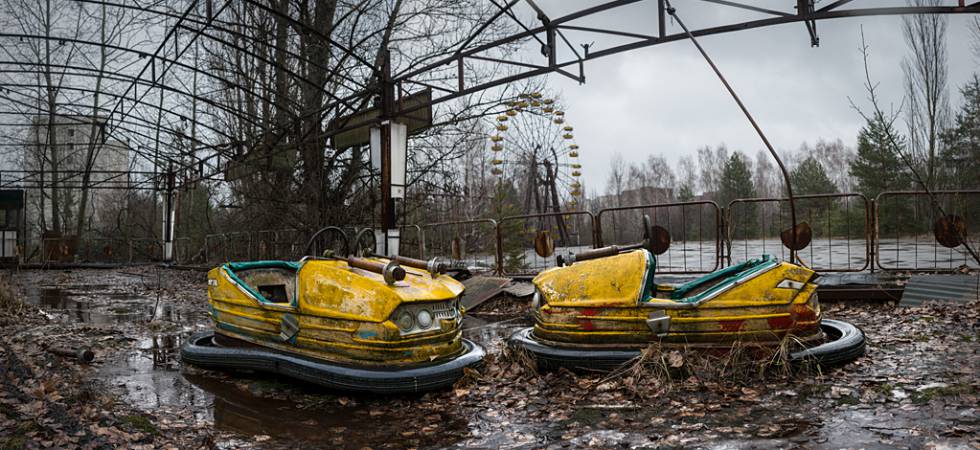 Parque de atracciones en Pripyat, cerca de la central de Chernóbil (Ucrania).