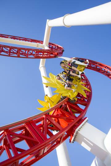 Inferno, la montaña rusa en 4D de Terra Mítica (Alicante).