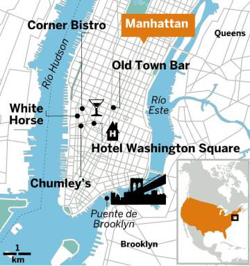 Una copa con William Faulkner en Nueva York