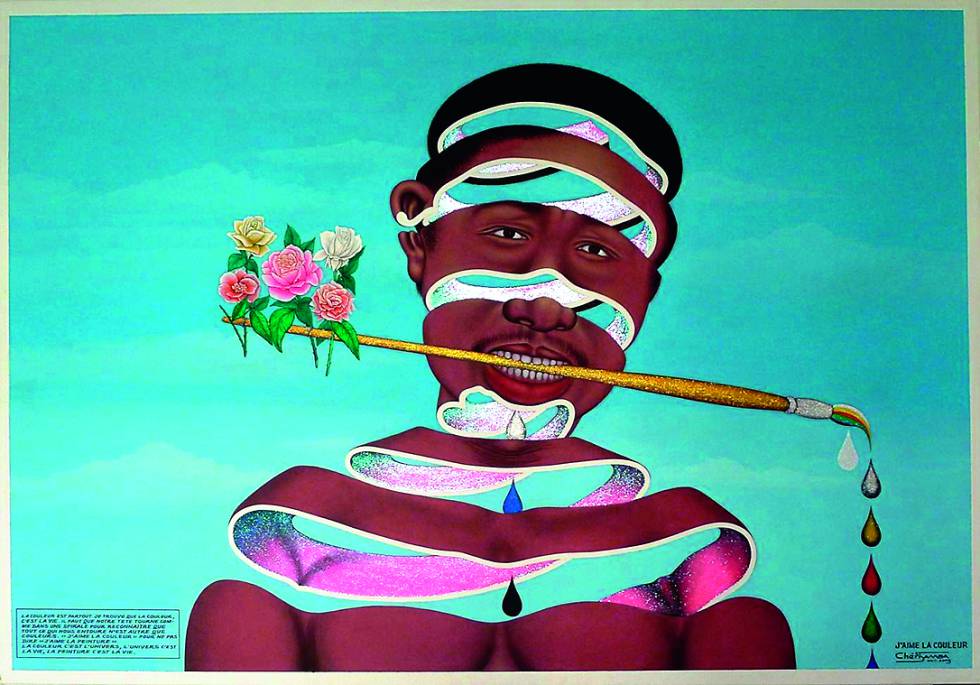 'J’aime la couleur', de la artista Chéri Samba, en la Fundación Louis Vuitton de París.