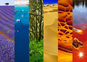 Seis paisajes españoles para un arcoíris Seis paisajes españoles para un arcoíris
