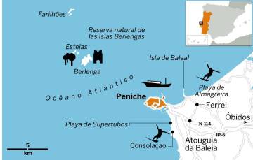 Kilómetros de playa y surf en Peniche