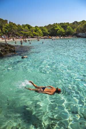 Bussejo amb tub en Cala Turqueta.