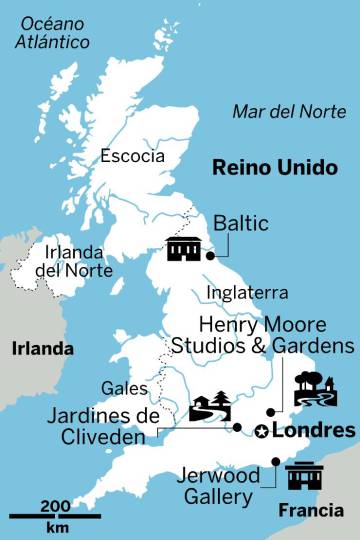 Campiña inglesa con arte