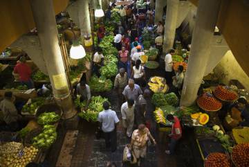 Mercado central de Port Louis, en Mauricio.