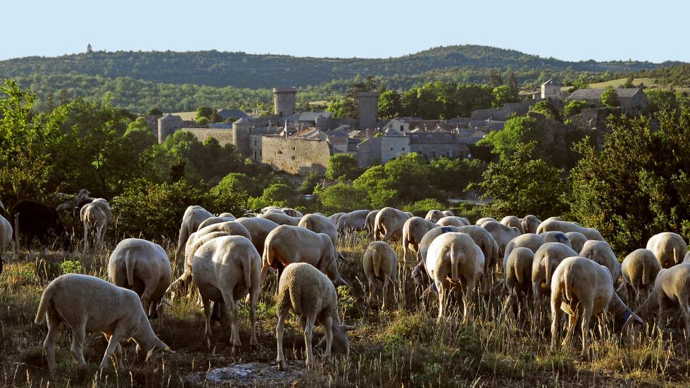 Vista del pueblo de La Couvertoirade, al sur de Francia.