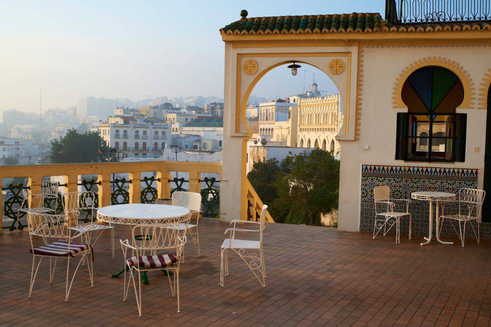 Terraza del hotel Continental, en Tánger (Marruecos).