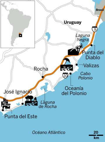 Camino a Punta del Diablo