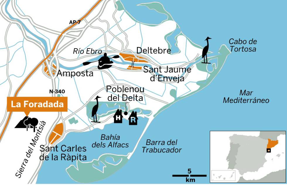 La Foradada, asomados al gran delta