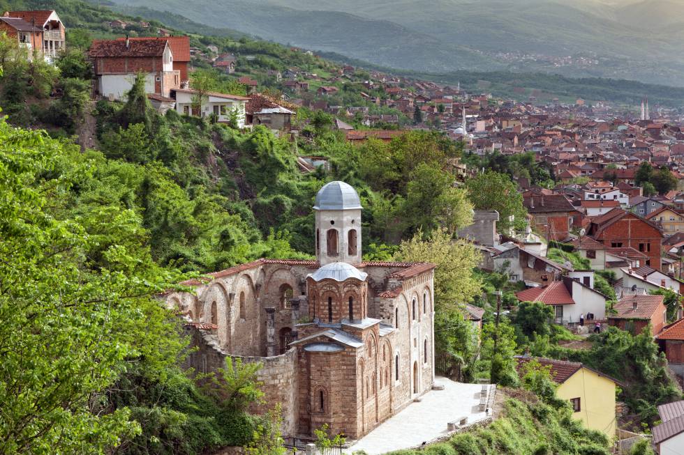 La catedral católica de Nuestra Señora del Perpetuo Socorro de Prizren.