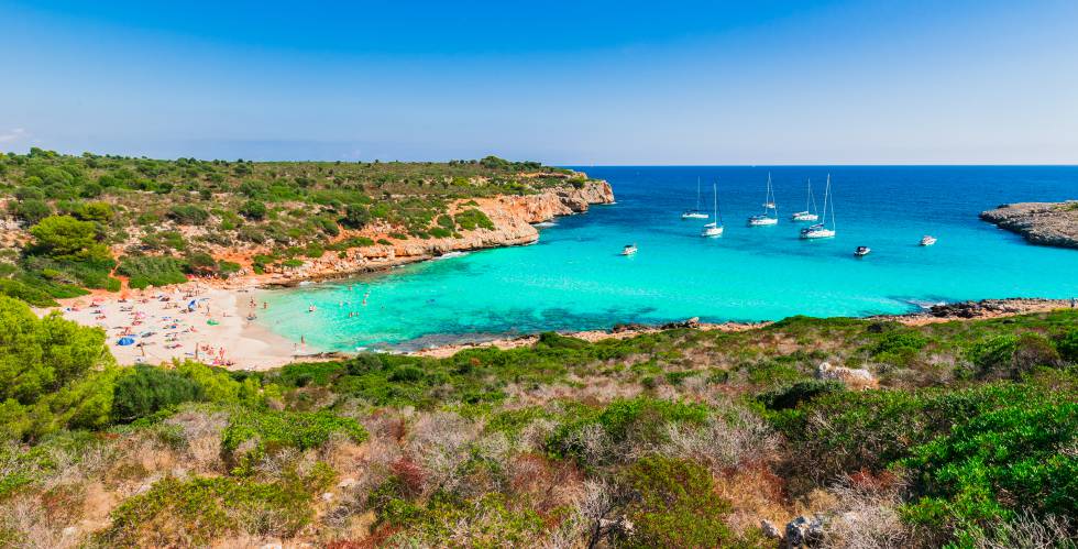 Panorámica de cala Varques, en Mallorca.