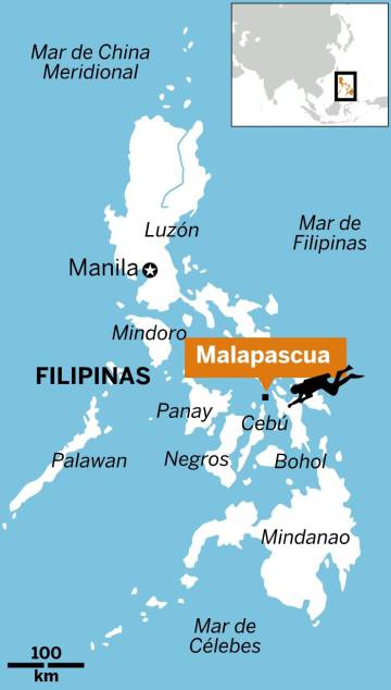 Malapascua, arena y mar
