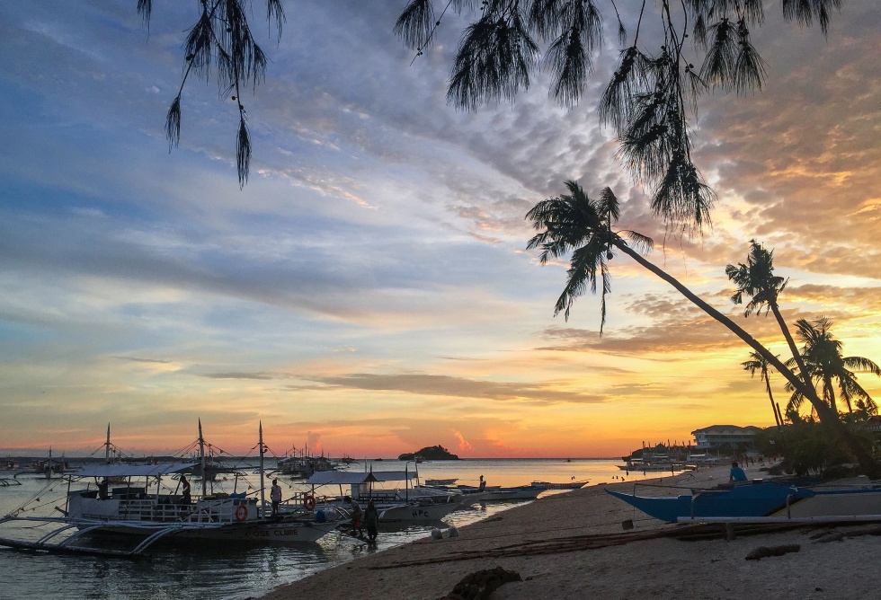 Un atardecer en la isla de Malapascua.