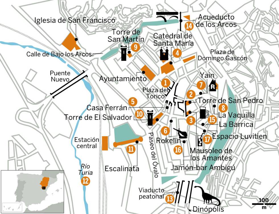 Teruel, entre torres mudéjares e historias de amor