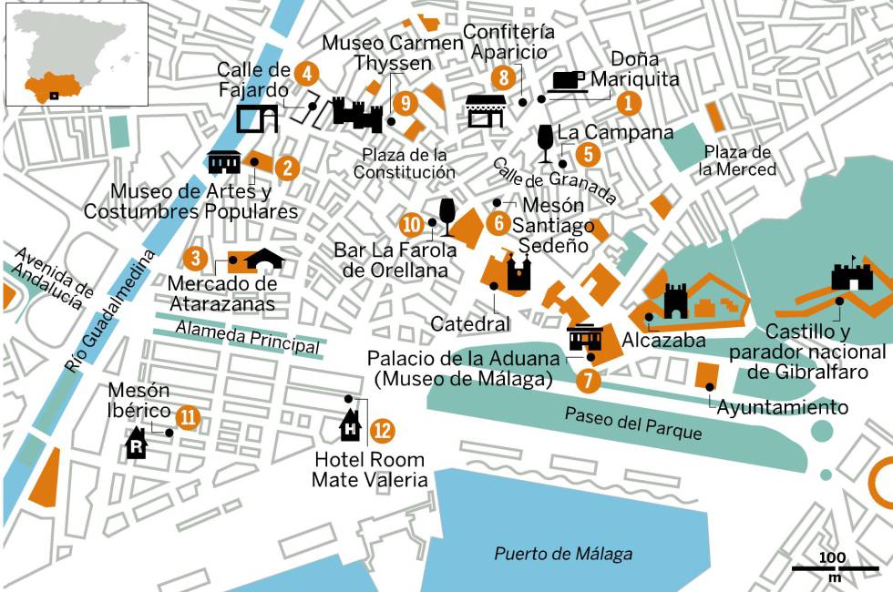 Málaga, 24 horas de callejuelas, bares y museos
