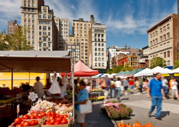 El 'greenmarket' de Union Square, en Manhattan (EE UU).