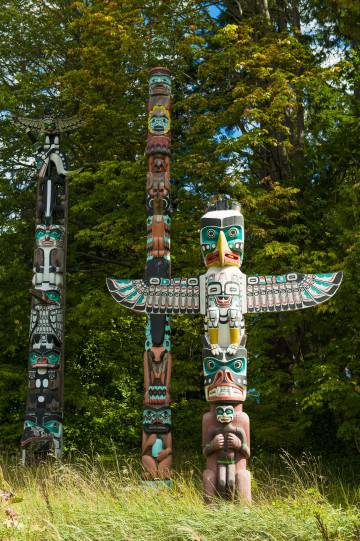 Un tótem en el parque Stanley, de Vancouver.